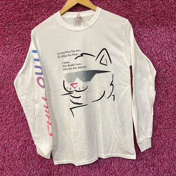 RIPNDIP Chill Out Lord Nermal Cat Long Sleeve T Shirt Small - Picture 3 of 4